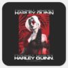 The Suicide Squad Harley Quinn Red Fern Portrait Square Sticker