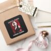 The Suicide Squad Harley Quinn Red Fern Portrait Square Sticker