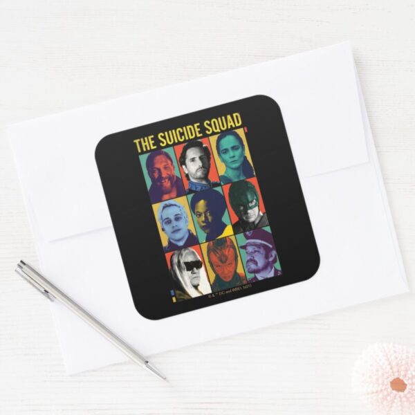 The_Suicide_Squad___Retro_Grid_With_Amanda_Waller_Square_Sticker_3 The Suicide Squad Retro Grid With Amanda Waller Square Sticker