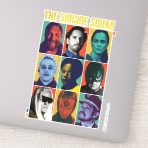 The Suicide Squad Retro Grid With Amanda Waller Sticker
