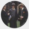 The_group_outside_of_Hogwarts_Classic_Round_Sticker_1 The Group Outside Of Hogwarts Classic Round Sticker