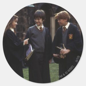 The Group Outside Of Hogwarts Classic Round Sticker