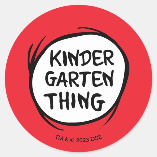 Thing_One_Thing_Two_-_Kindergarten_Thing_Classic_Round_Sticker_1 Thing One Thing Two Kindergarten Thing Classic Round Sticker
