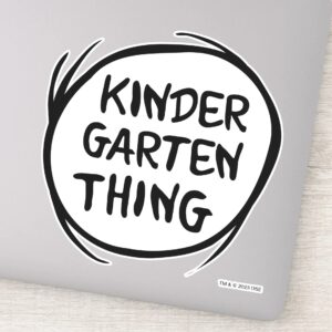 Thing One Thing Two Kindergarten Thing Sticker