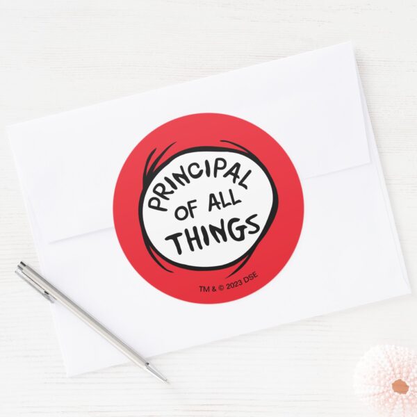 Thing_One_Thing_Two_-_Principal_of_all_Things_Classic_Round_Sticker_3 Thing One Thing Two Principal Of All Things Classic Round Sticker