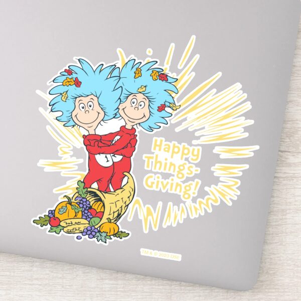 Thing_One_Thing_Two_Happy_Things-Giving!_Sticker_1 Thing One Thing Two Happy Things Giving Sticker