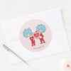Thing_One_Thing_Two_I_Love_You_Classic_Round_Sticker_3 Thing One Thing Two I Love You Classic Round Sticker