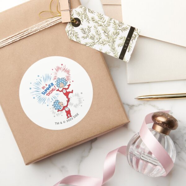 Thing_One_Thing_Two_It's_A_Summer_Thing_Classic_Round_Sticker_5 Thing One Thing Two Its A Summer Thing Classic Round Sticker