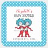 Thing_One_Thing_Two___Twins_Baby_Shower_Square_Sticker_1 Thing One Thing Two Twins Baby Shower Square Sticker