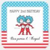 Thing_One_Thing_Two___Twins_Birthday_Square_Sticker_1 Thing One Thing Two Twins Birthday Square Sticker
