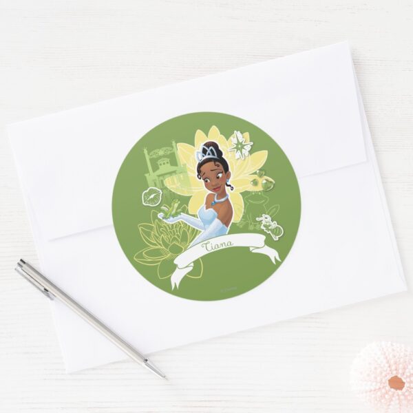 Tiana_-_Cooking_up_a_Dream_Classic_Round_Sticker_3 Tiana Cooking Up A Dream Classic Round Sticker