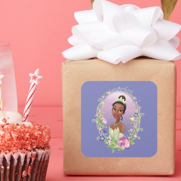 Tiana_Flower_Frame_Purple_Square_Sticker_6 Tiana Flower Frame Purple Square Sticker