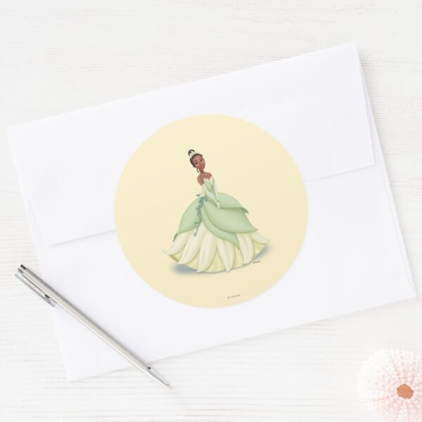 Tiana_Green_Dress_Classic_Round_Sticker_3 Tiana Green Dress Classic Round Sticker