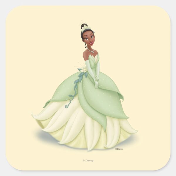 Tiana_Green_Dress_Square_Sticker_1 Tiana Green Dress Square Sticker