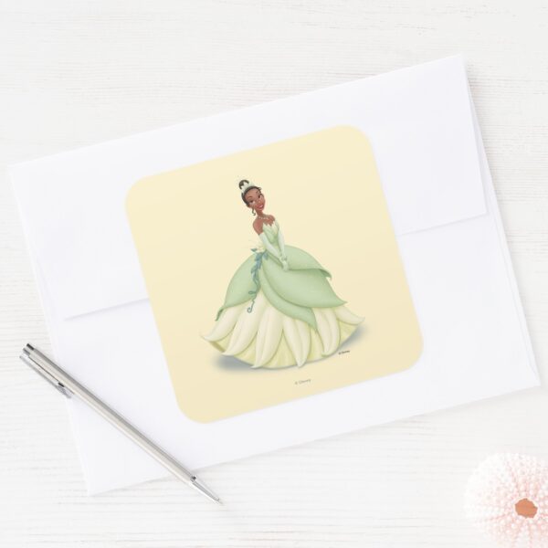 Tiana_Green_Dress_Square_Sticker_3 Tiana Green Dress Square Sticker