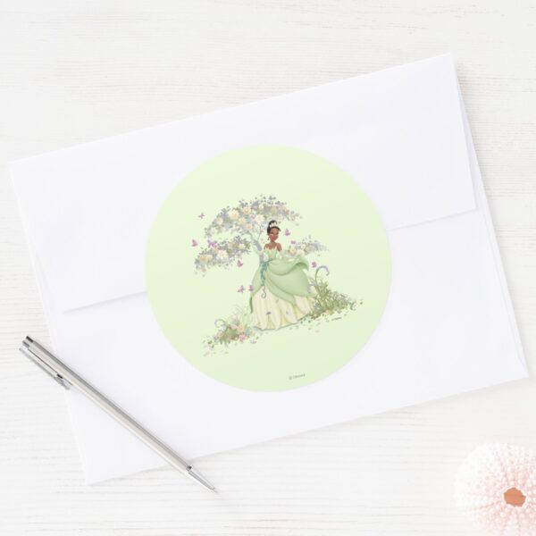 Tiana_Under_Tree_Classic_Round_Sticker_3 Tiana Under Tree Classic Round Sticker