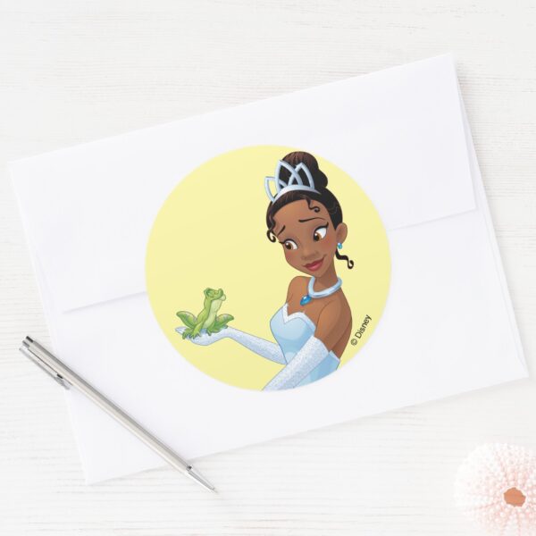 Tiana___Loyalty_Is_Royalty_Classic_Round_Sticker_3 Tiana Loyalty Is Royalty Classic Round Sticker