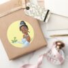 Tiana___Loyalty_Is_Royalty_Classic_Round_Sticker_5 Tiana Loyalty Is Royalty Classic Round Sticker