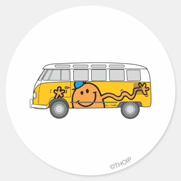 Tickle_Bus_Classic_Round_Sticker_1 Tickle Bus Classic Round Sticker