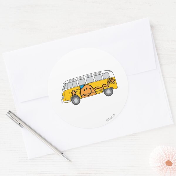 Tickle_Bus_Classic_Round_Sticker_3 Tickle Bus Classic Round Sticker