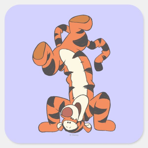 Tigger_4_square_sticker_1 Tigger 4 Square Sticker