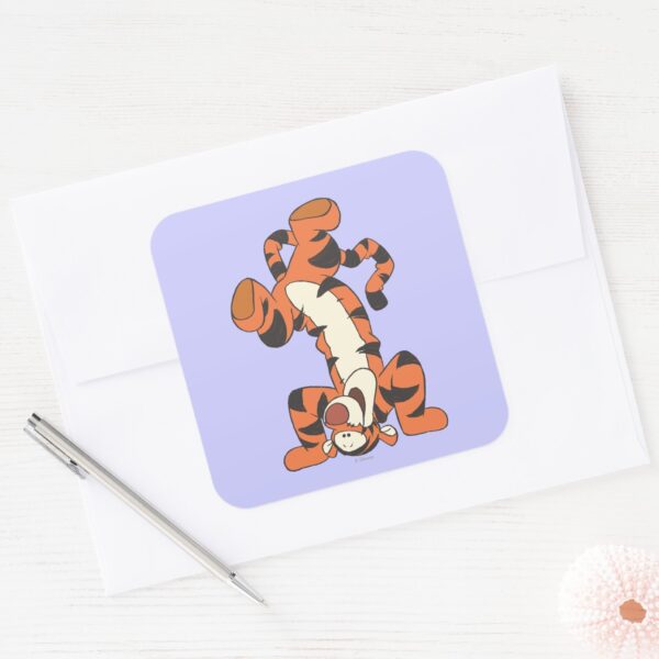 Tigger_4_square_sticker_3 Tigger 4 Square Sticker