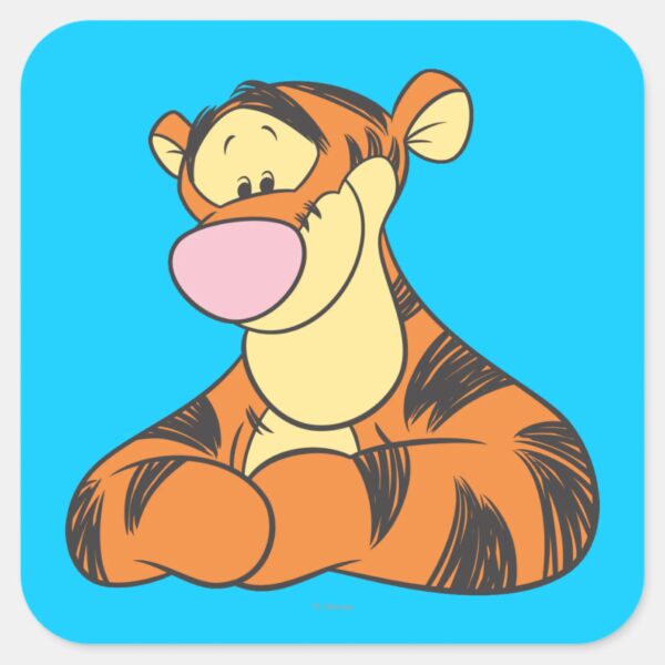 Tigger_5_square_sticker_1 Tigger 5 Square Sticker
