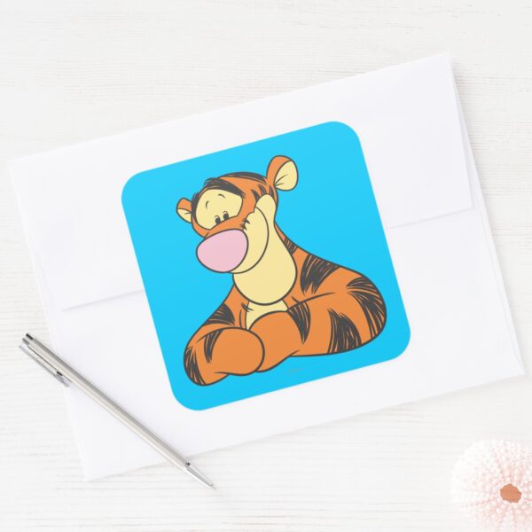 Tigger_5_square_sticker_3 Tigger 5 Square Sticker