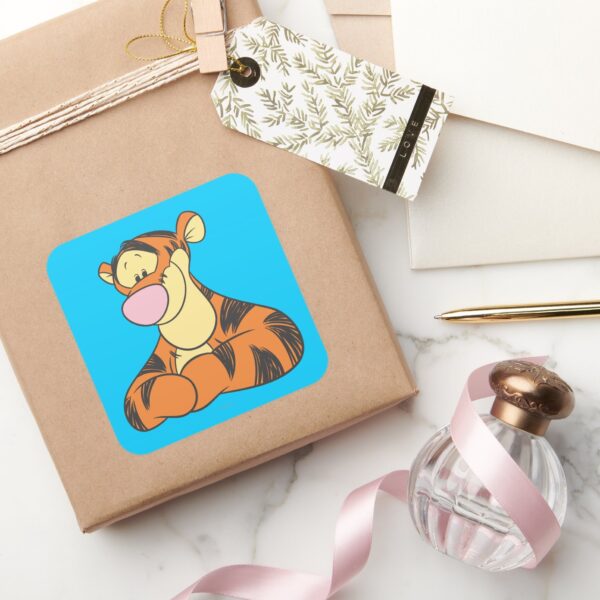 Tigger_5_square_sticker_5 Tigger 5 Square Sticker