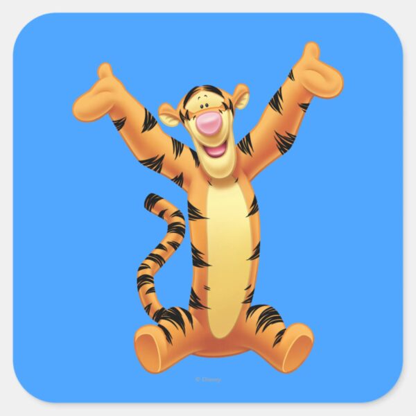 Tigger_8_square_sticker_1 Tigger 8 Square Sticker