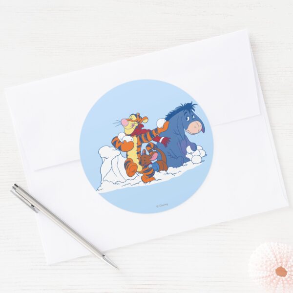 Tigger,_Roo,_and_Eeyore_Classic_Round_Sticker_3 Tigger Roo And Eeyore Classic Round Sticker