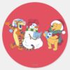 Tigger_and_Pooh_Carolling_Classic_Round_Sticker_1 Tigger And Pooh Carolling Classic Round Sticker