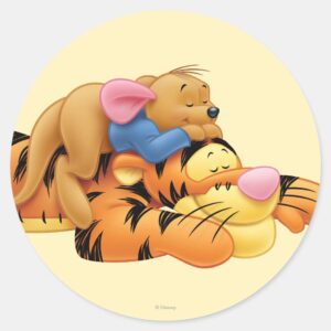 Tigger And Roo Classic Round Sticker