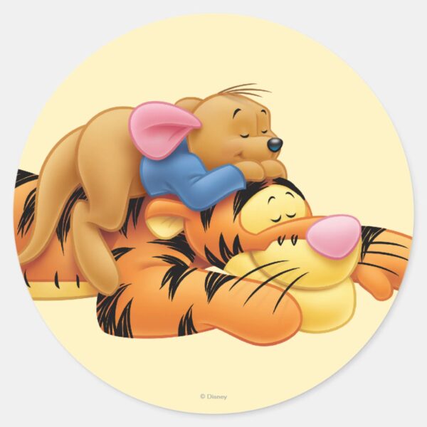 Tigger_and_Roo_Classic_Round_Sticker_1 Tigger And Roo Classic Round Sticker