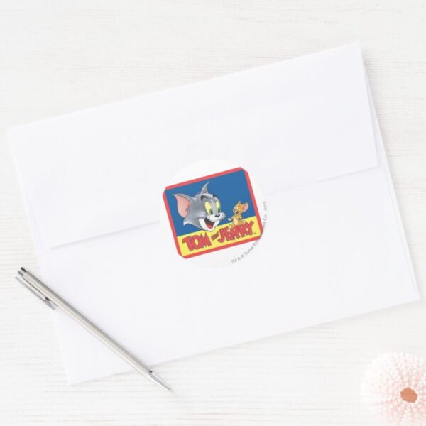 Tom_And_Jerry_Logo_Shaded_Classic_Round_Sticker_3 Tom And Jerry Logo Shaded Classic Round Sticker