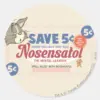Tom And Jerry Nosensatol Coupon Classic Round Sticker