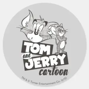 Tom And Jerry Tom And Jerry Cartoon Classic Round Sticker