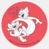 Tom And Jerry Tom And Jerry Laughing Classic Round Sticker