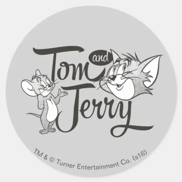 Tom_And_Jerry___Tom_And_Jerry_Looking_Sweet_Classic_Round_Sticker_1 Tom And Jerry Tom And Jerry Looking Sweet Classic Round Sticker