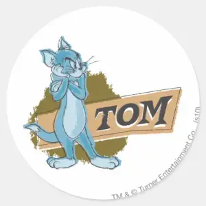 Tom Attitude Logo Classic Round Sticker
