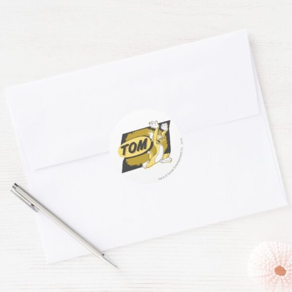 Tom_Chasing_Classic_Round_Sticker_3 Tom Chasing Classic Round Sticker