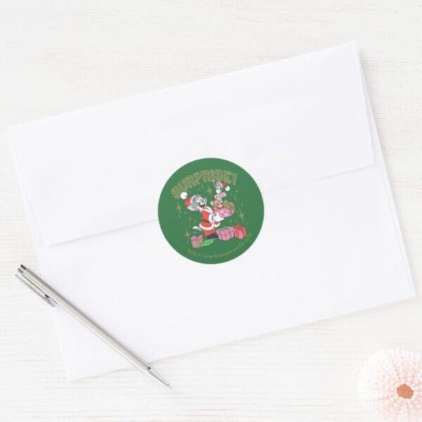 Tom,_Jerry,_and_Nibbles_Holiday_Surprise_Classic_Round_Sticker_2 Tom Jerry And Nibbles Holiday Surprise Classic Round Sticker
