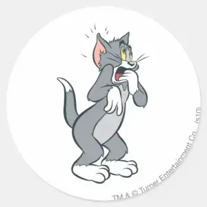 Tom Shocked Classic Round Sticker