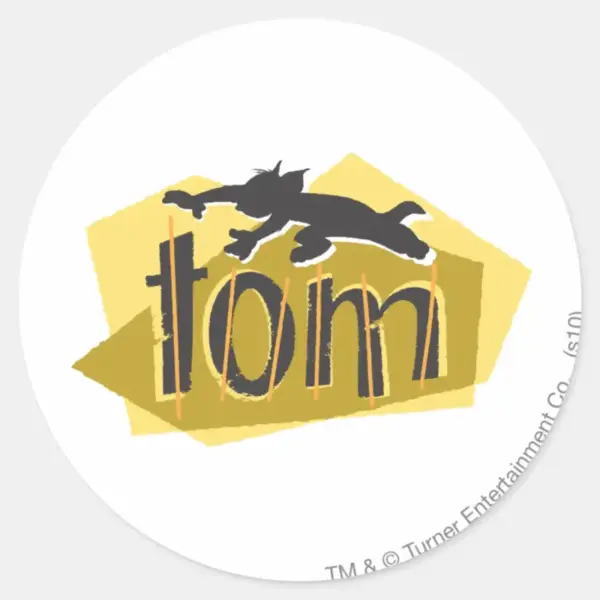 Tom_Silhouette_Logo_Classic_Round_Sticker_1 Tom Silhouette Logo Classic Round Sticker