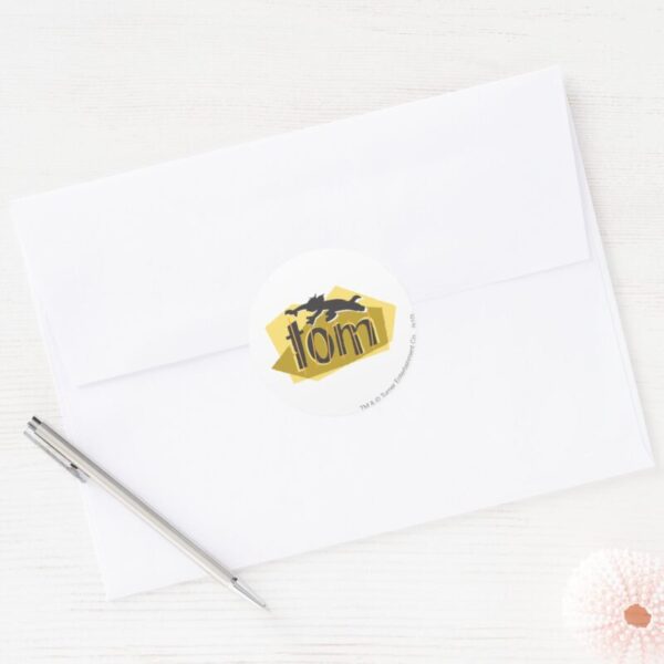 Tom_Silhouette_Logo_Classic_Round_Sticker_3 Tom Silhouette Logo Classic Round Sticker