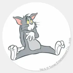 Tom Sulking Classic Round Sticker