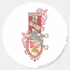 Tom And Jerry 1st Place 1 Classic Round Sticker
