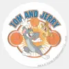 Tom And Jerry Basketball 4 Classic Round Sticker