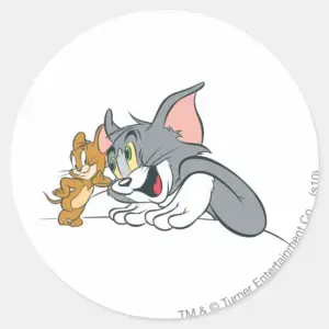 Tom And Jerry Best Buds Classic Round Sticker