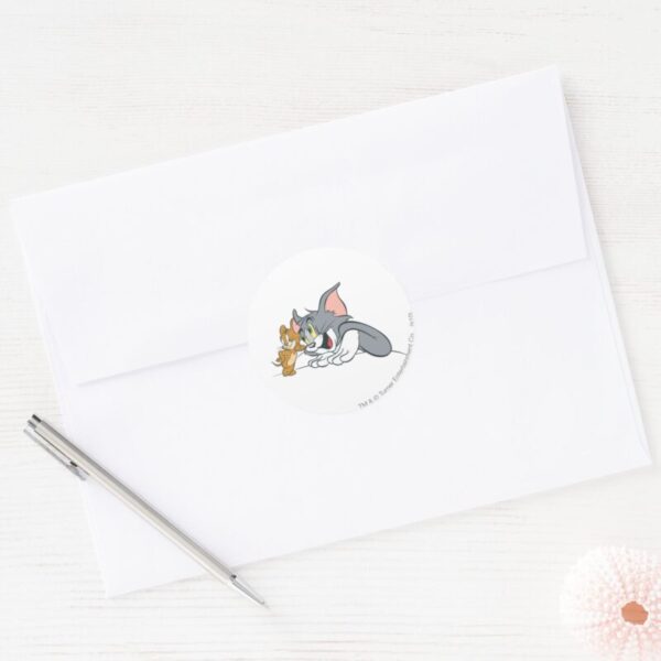 Tom And Jerry Best Buds Classic Round Sticker